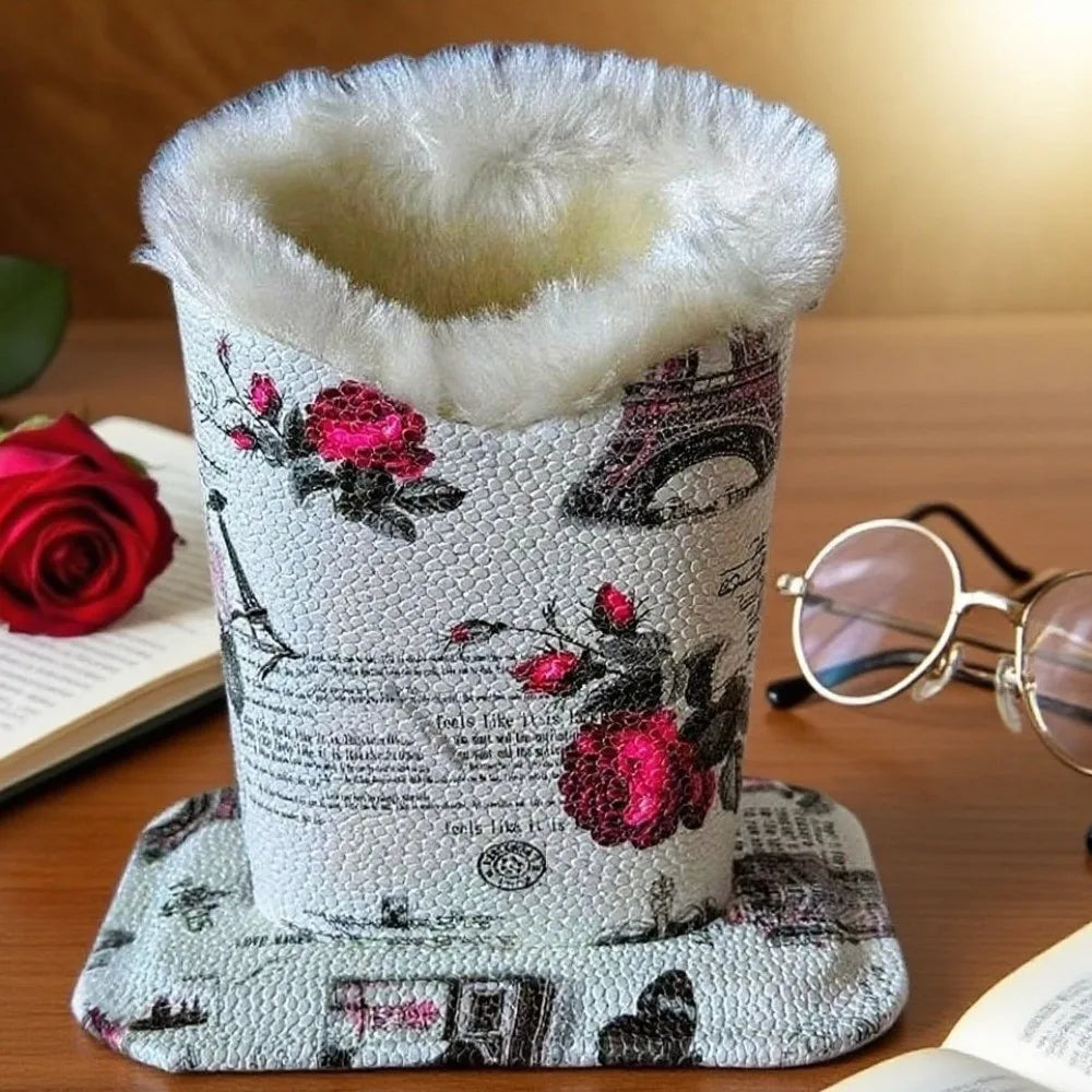 PU Leather Eyeglass Holder Case – Anti-Scratch Soft Lining Eyeglass Holder Case SWANS