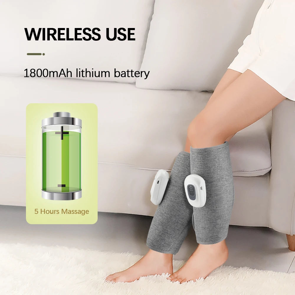 SWANS Wireless Air Compression Leg Massager – 3 Modes 360° Air Compression Massager SWANS