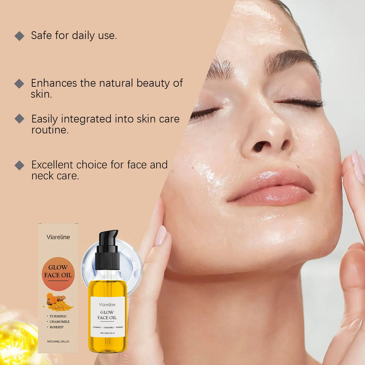 Viareline Turmeric Facial Serum – Brightening & Firming Facial Serum SWANS