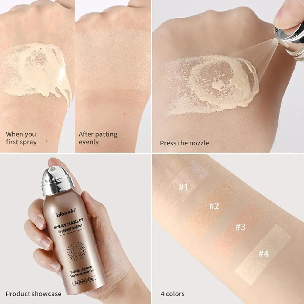 SWANS 70ml Matte Spray Foundation – Lightweight Full Coverage Spray Foundation SWANS