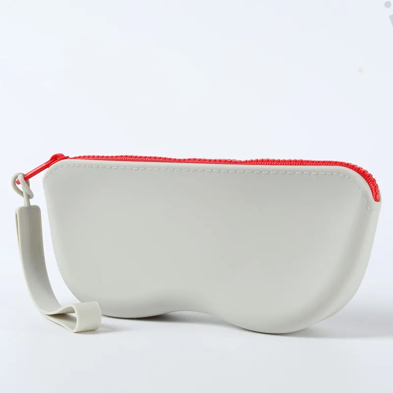 Soft Silicone Zipper Eyeglass Case – Waterproof & Dustproof Eyeglass Case SWANS Grey