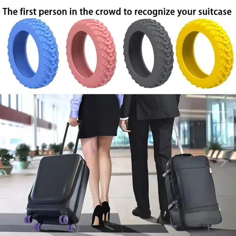 8-Pack Silicone Luggage Wheel Covers – Universal Caster Protectors Luggage Wheel Covers SWANS