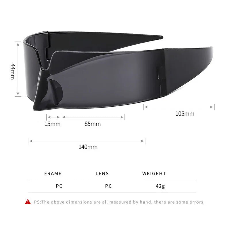 Y2K Rimless UV400 Sunglasses – Punk Vintage Goggle Unisex Fashion Sunglasses SWANS