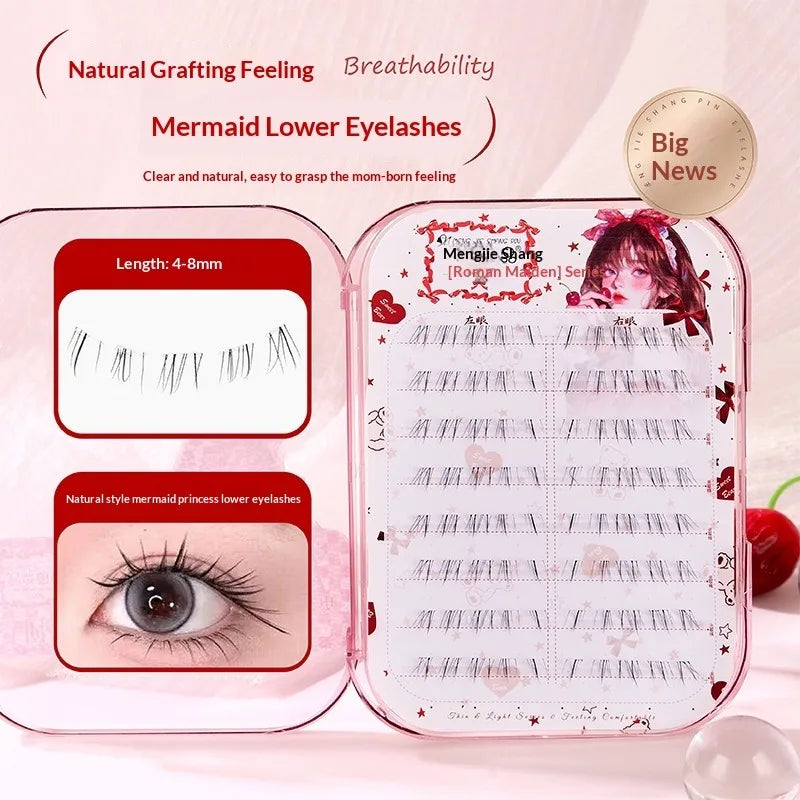 No-Glue Lower Lash Clusters – Natural Volume 4–8mm False Eyelash Clusters SWANS