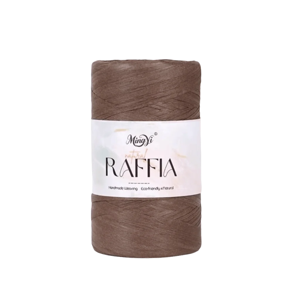 Multi-Colored Raffia Yarn 100g – Bamboo Fiber Knit & Crochet Raffia Craft Yarn SWANS Coffee