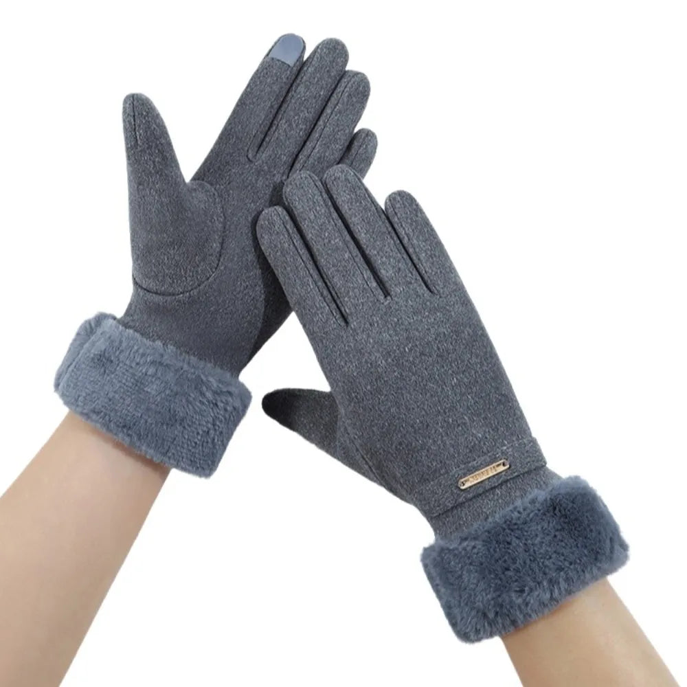 Fleece Lined Touchscreen Winter Gloves – Windproof & Warm Winter Touchscreen Gloves SWANS Grey