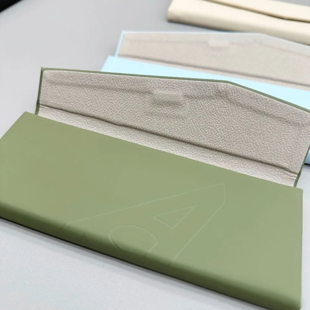 Retro Foldable Leather Glasses Case – Triangle Sunglasses Box Eyewear Glasses Case SWANS