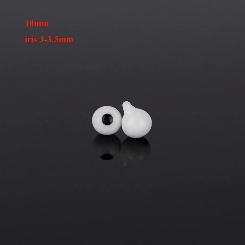 Glass Doll Eyes 4mm–10mm Black Eyeballs for DIY Crafts Doll Craft Eyes SWANS 10mm 3-3.5mm