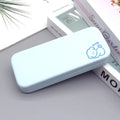 Portable Leather Glasses Case – Lightweight Eyewear Box Eyeglass Case SWANS light blue