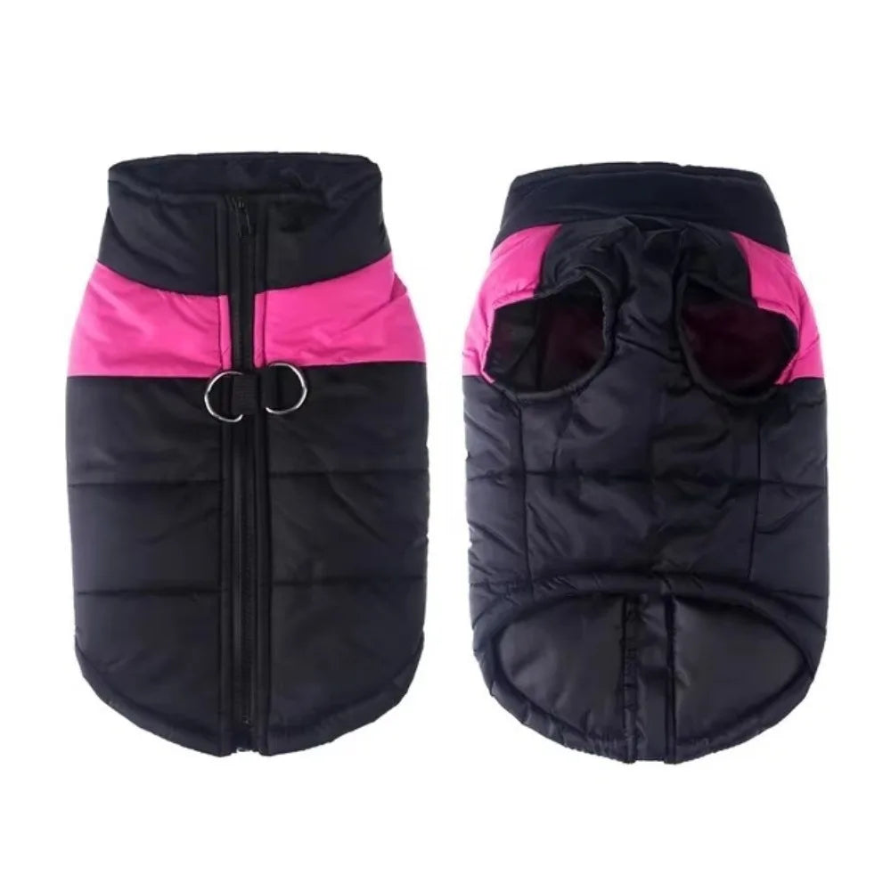 Winter Dog Jacket – Windproof Warm Bodysuit for Small & Medium Dogs Dog Winter Jacket SWANS Pink S