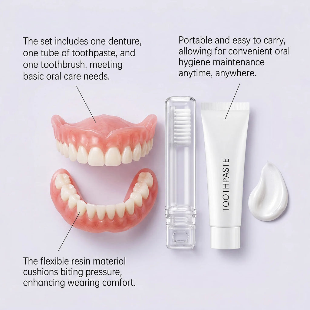 FEIMUKO Denture Modification Kit – Secure Fit & Natural Look Denture Adhesive Kit SWANS