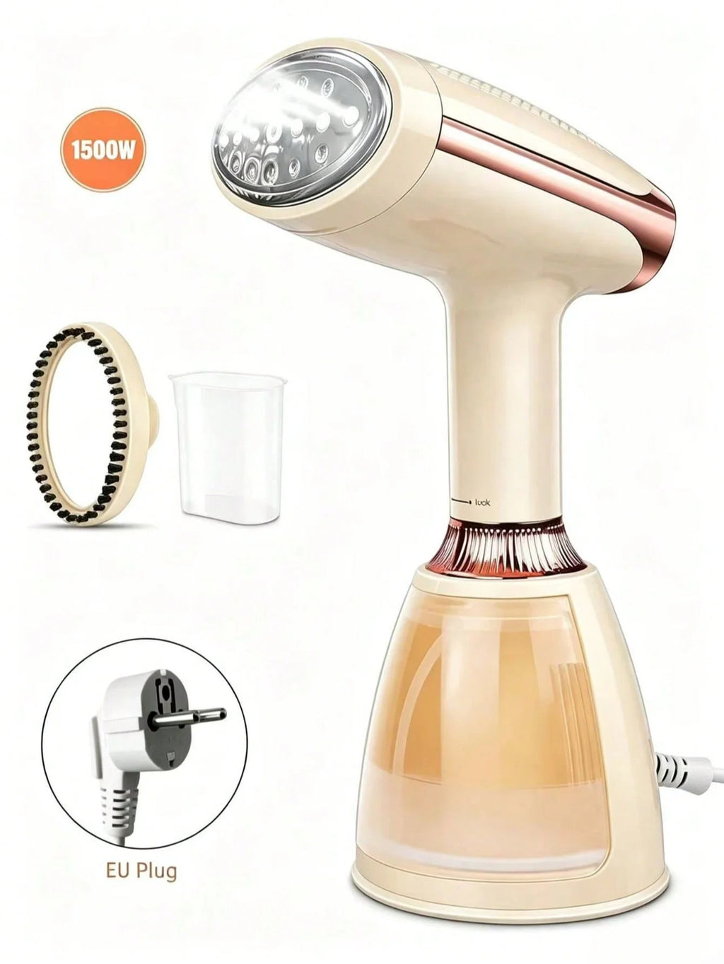 1500W Handheld Garment Steamer – 15-Sec Heat, 280ml Tank Garment Steamer SWANS 220V-240V EU Plug