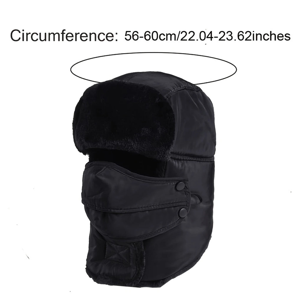 Windproof Winter Bomber Hat – Unisex Russian Trapper Snow Cap Winter Bomber Hat SWANS