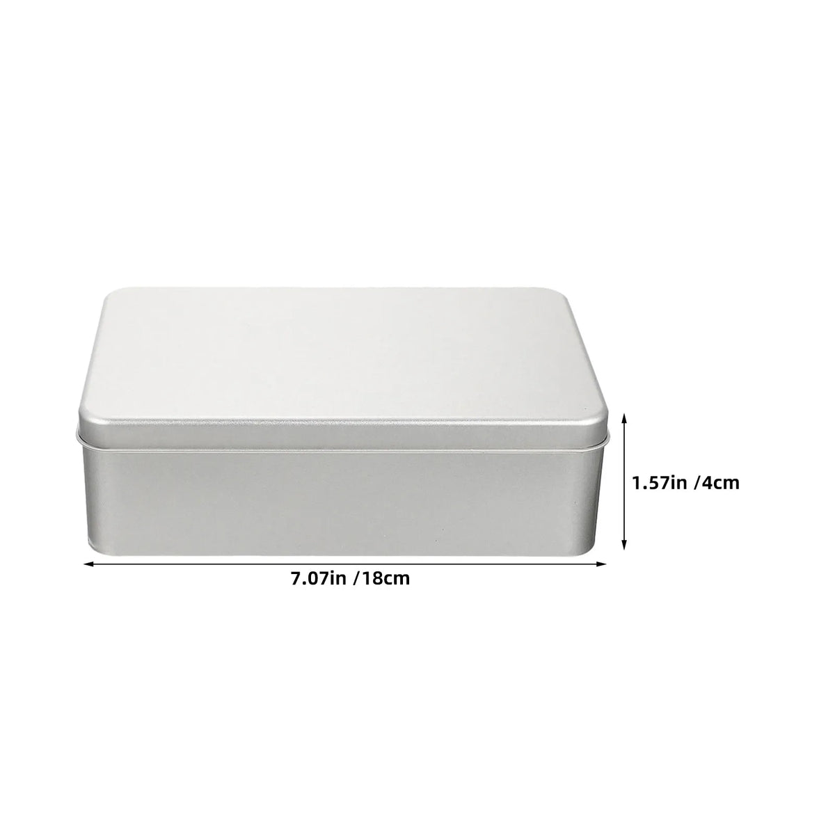Rectangular Matte Metal Tin Box – Cookie & Candy Storage Tin Food Storage Tin SWANS