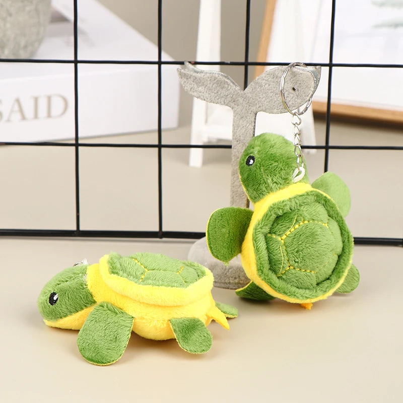 Cute Turtle Plush Keychain 10CM – Soft Stuffed Animal Pendant Plush Keychain Toy SWANS