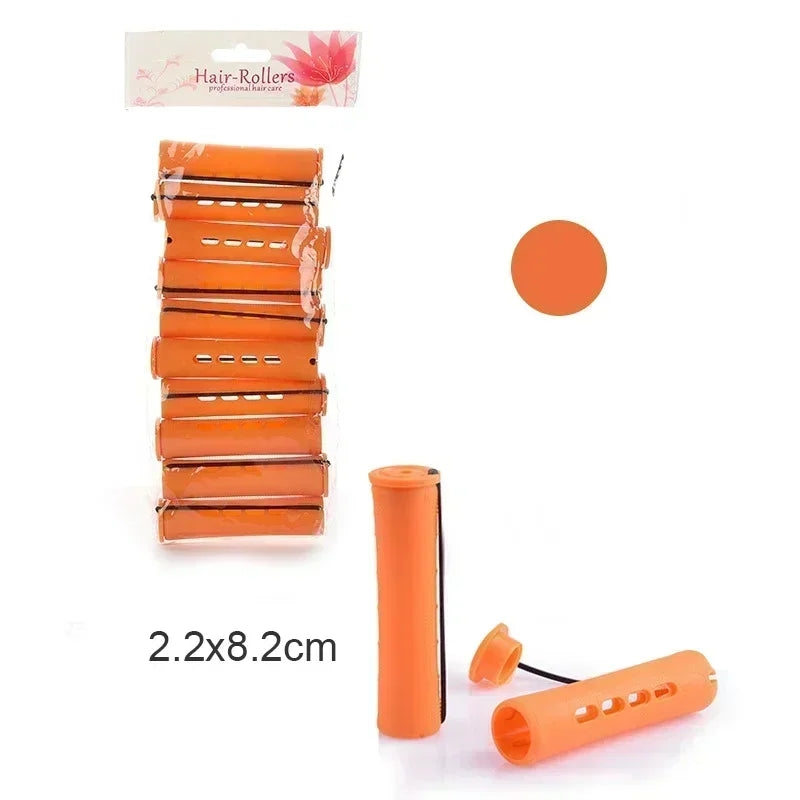 10-Pack Heatless Perm Rods – Cold Wave Hair Curling Rollers Hair Curling Rods SWANS 2.2x8.2cm