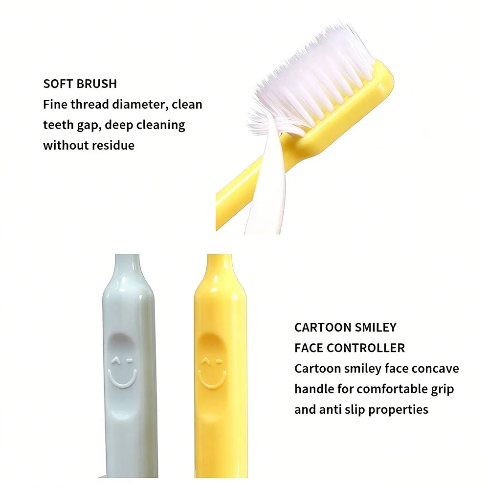 SWANS Soft Bristle Adult Toothbrushes 10 or 20 Pack Bucket Manual Toothbrush Set SWANS
