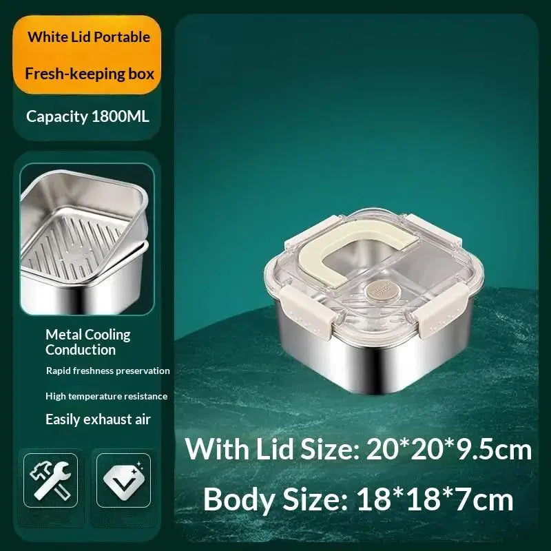 SWANS Stainless Steel Lunch Box – Large Seal Bento Container Stainless Steel Lunch Box SWANS 18cm