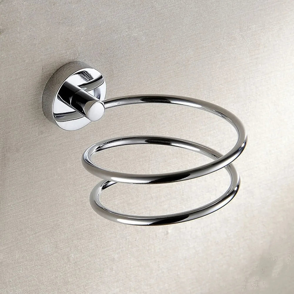 SWANS Stainless Steel Wall-Mounted Hair Dryer Holder Rack Hair Dryer Holder SWANS