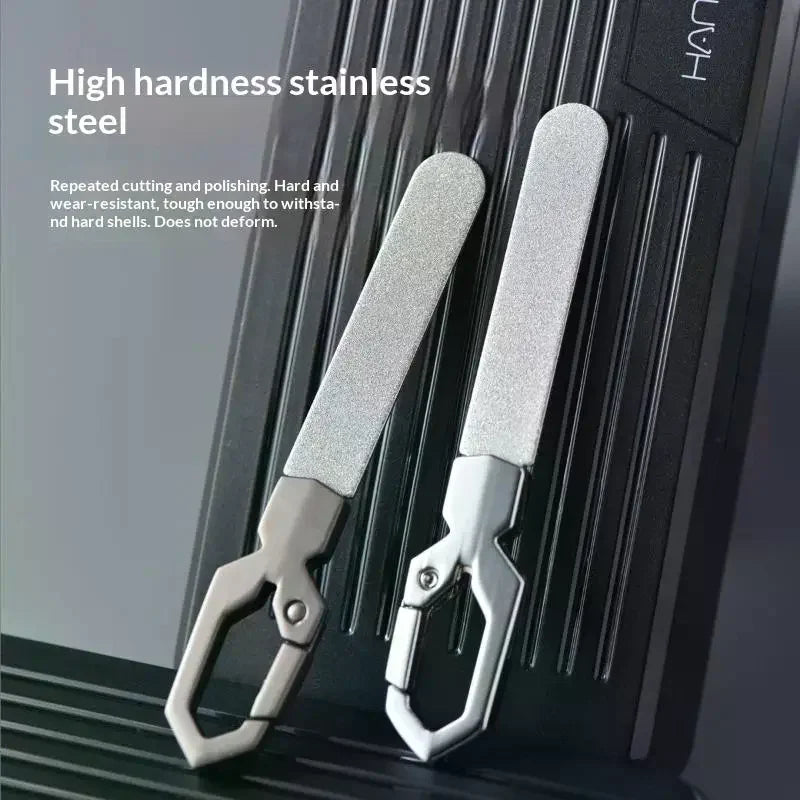Double-Sided Stainless Steel Nail File – Coarse & Fine Grit Nail File SWANS
