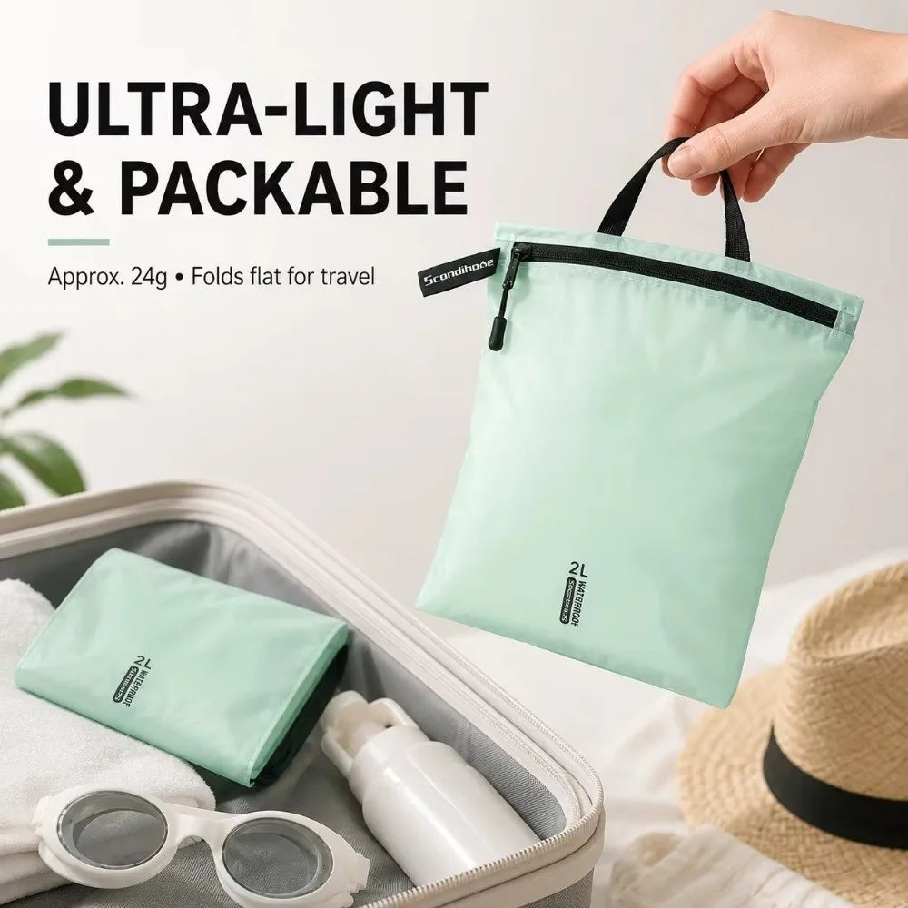 Waterproof Wet Dry Bag – Foldable Nylon Travel Organizer Travel Organizer Bag SWANS