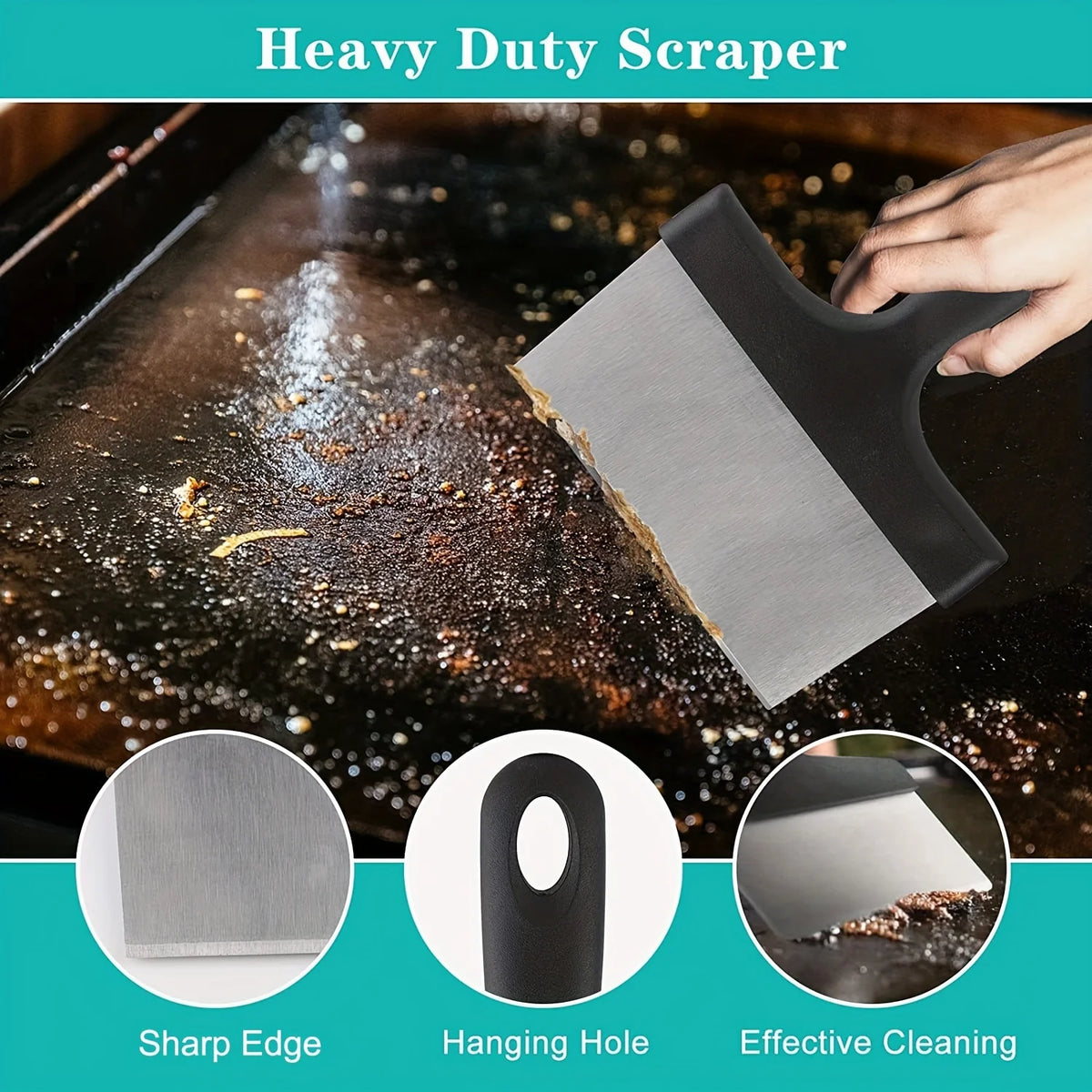 SWANS BBQ Grill Brush & Scraper – Long Handle Cleaning Set BBQ Grill Brush SWANS