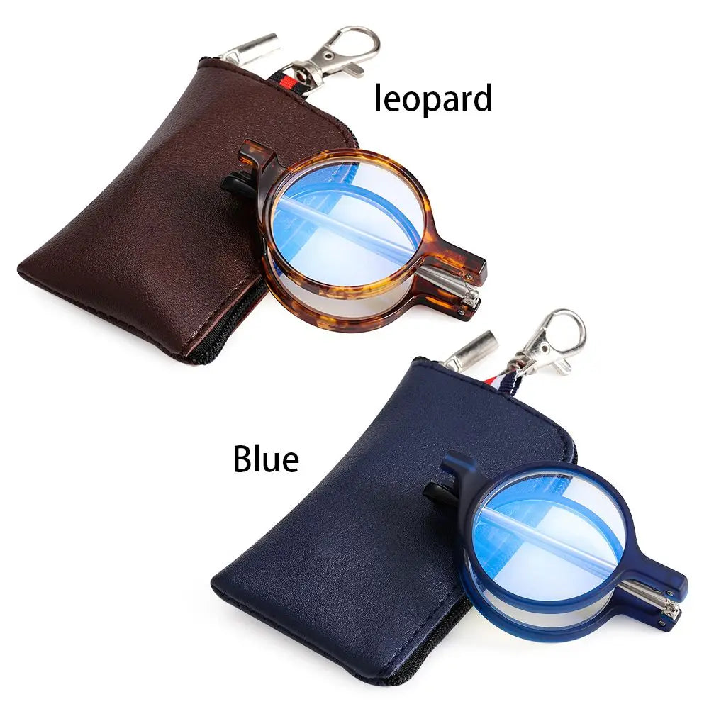 Mini Folding Reading Glasses with Keychain Case – Unisex Reading Glasses SWANS