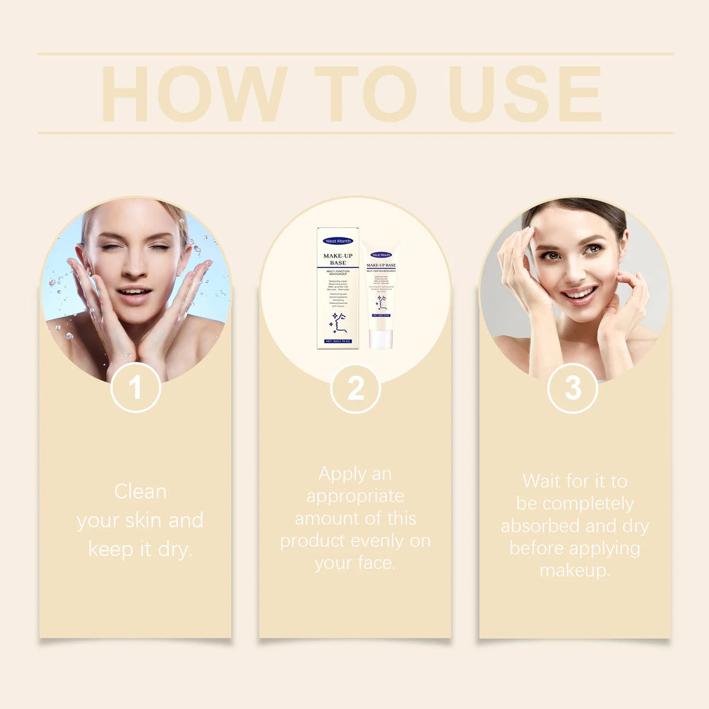 WEST MONTH Moisturizing Face Primer – Hydrating & Brightening Makeup Primer SWANS