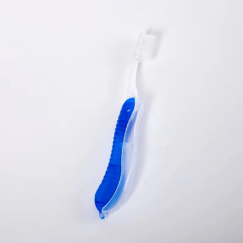 SWANS Travel Folding Toothbrush – Portable Collapsible Cover Travel Toothbrush SWANS Blue