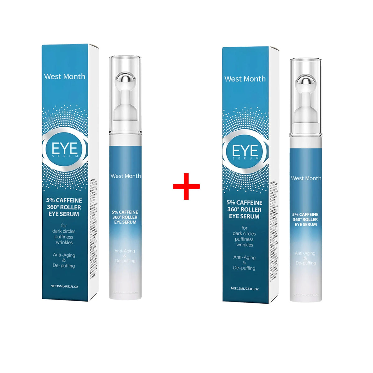 West&Month Eye Serum Roller Ball – Korean Skincare 15/30ml Eye Serum Roller SWANS 30ml boxed