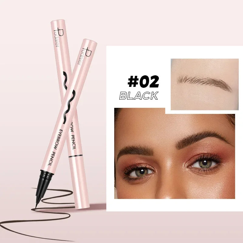 Waterproof Ultra Fine Liquid Eyebrow Pencil – Brown & Black Liquid Eyebrow Pencil SWANS 02 black