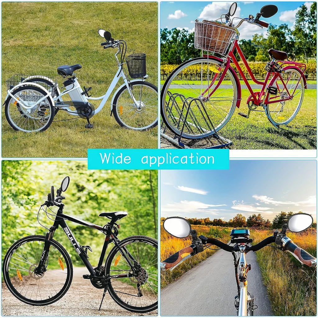 360° Adjustable Bike Rearview Mirror – Wide Angle Convex Bike Rearview Mirror SWANS