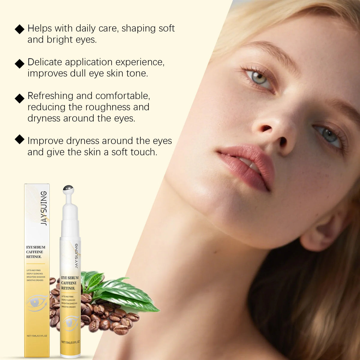 Retinol Eye Serum Roller – Brightening, Firming & Hydrating Eye Serum Roller SWANS