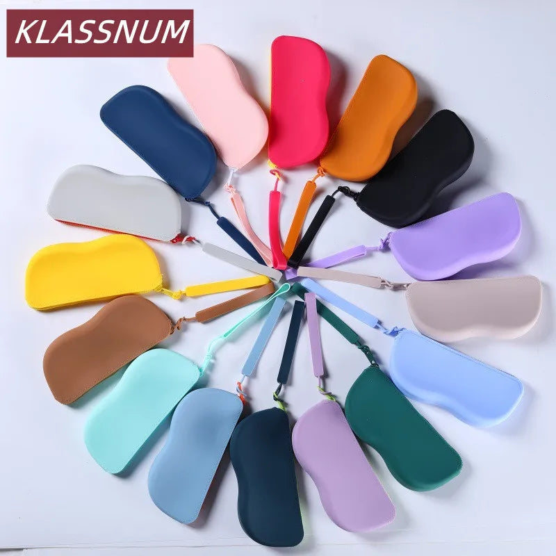 Soft Silicone Zipper Eyeglass Case – Waterproof & Dustproof Eyeglass Case SWANS