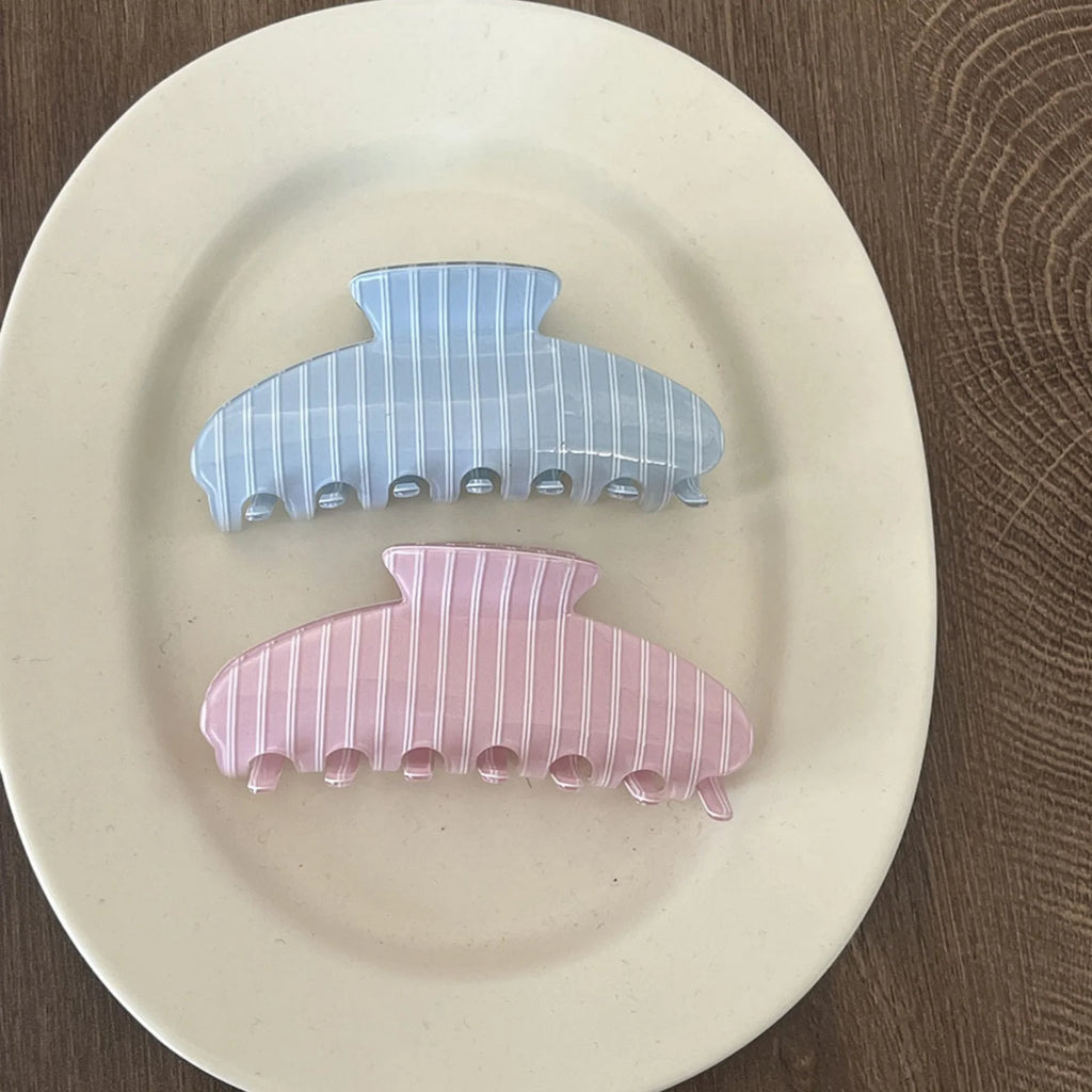 Korean Stripe Acetic Acid Hair Claw Clip for Medium Long Hair Hair Claw Clip SWANS
