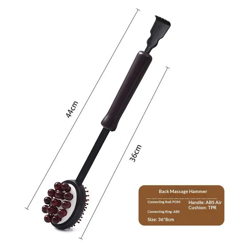 Double-Sided Retractable Massage Hammer with Back Scratcher Massage Hammer SWANS 1Pcs
