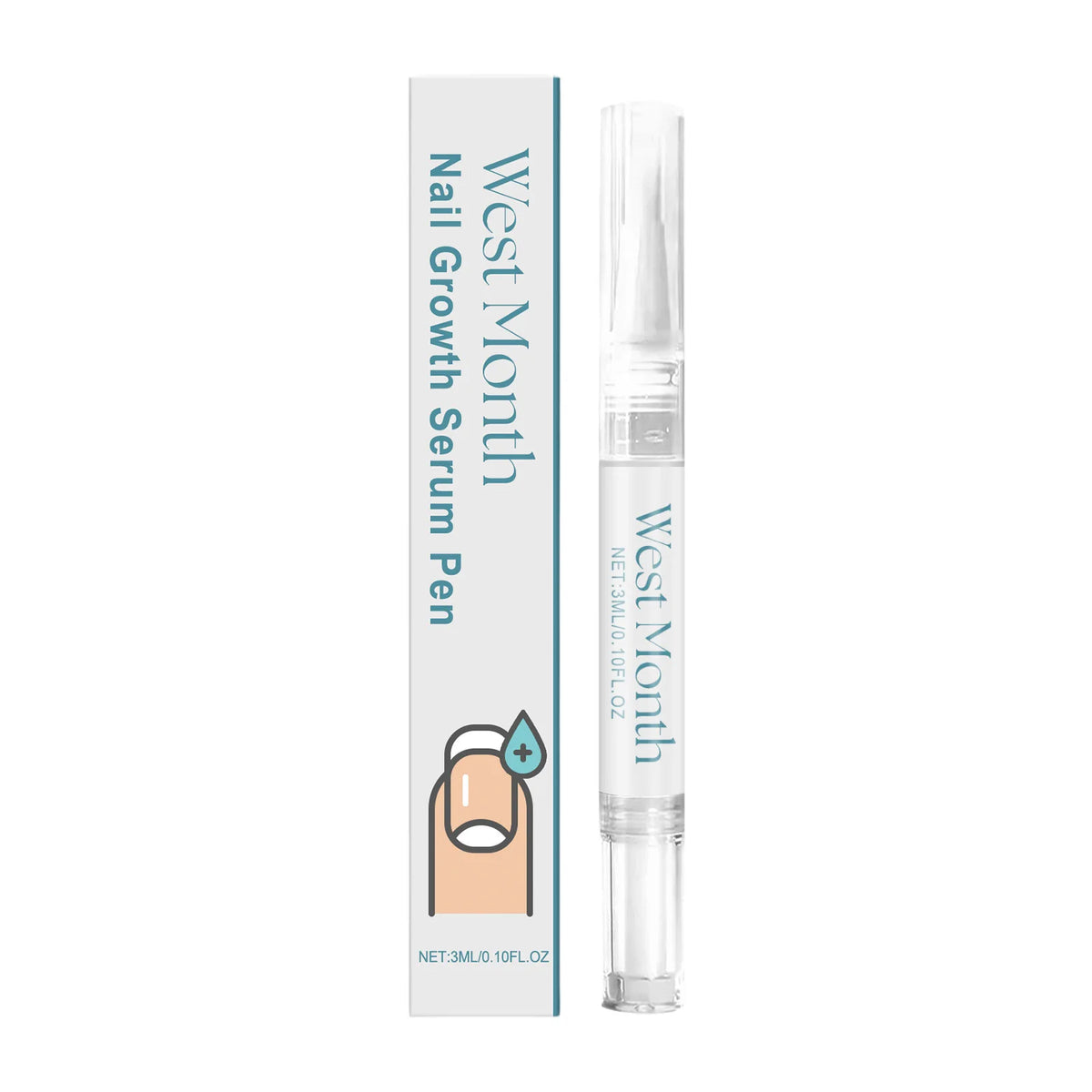 WEST MONTH Nail Care Pen – Cuticle Oil & Nail Strengthener Nail Cuticle Oil Pen SWANS 3ml boxed