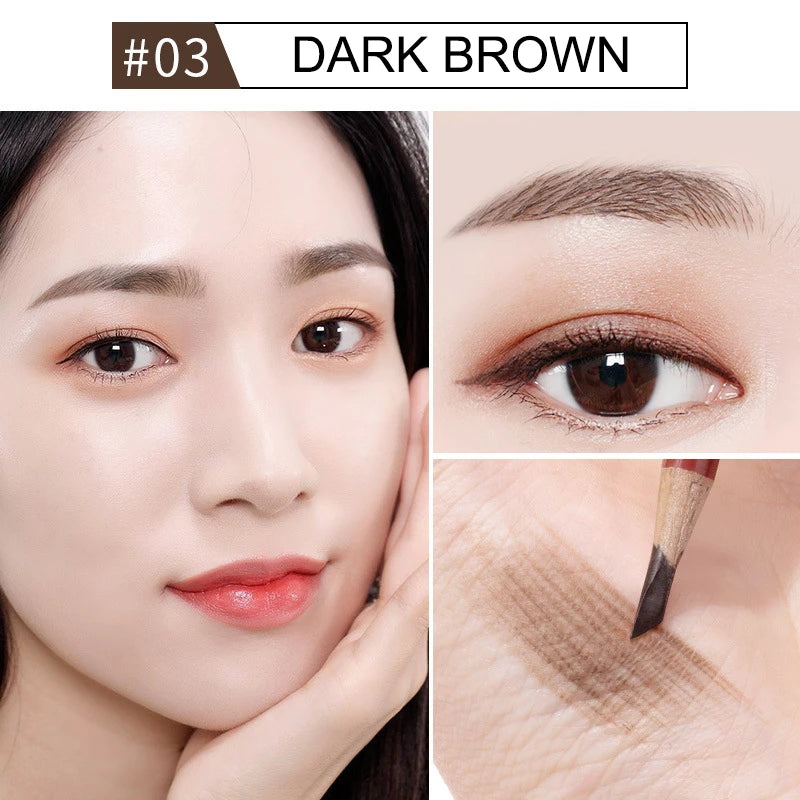 Waterproof Microblading Eyebrow Pencil – Long-Lasting Brow Tint Eyebrow Pencil SWANS 03 Dark brown