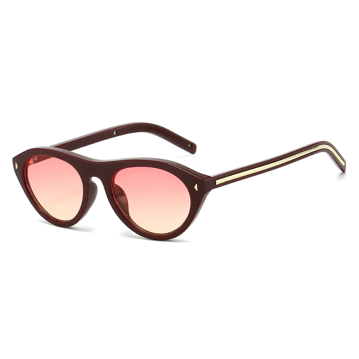 Y2K Pilot Sunglasses Unisex Vintage Punk Rivet UV400 Pilot Sunglasses SWANS Red Pink