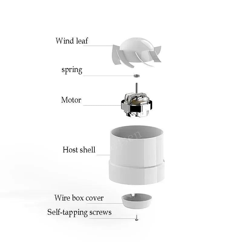 YTYIN Silent Extractor Fan 4/5" 220V – Bathroom Kitchen Vent Extractor Ventilator Fan SWANS