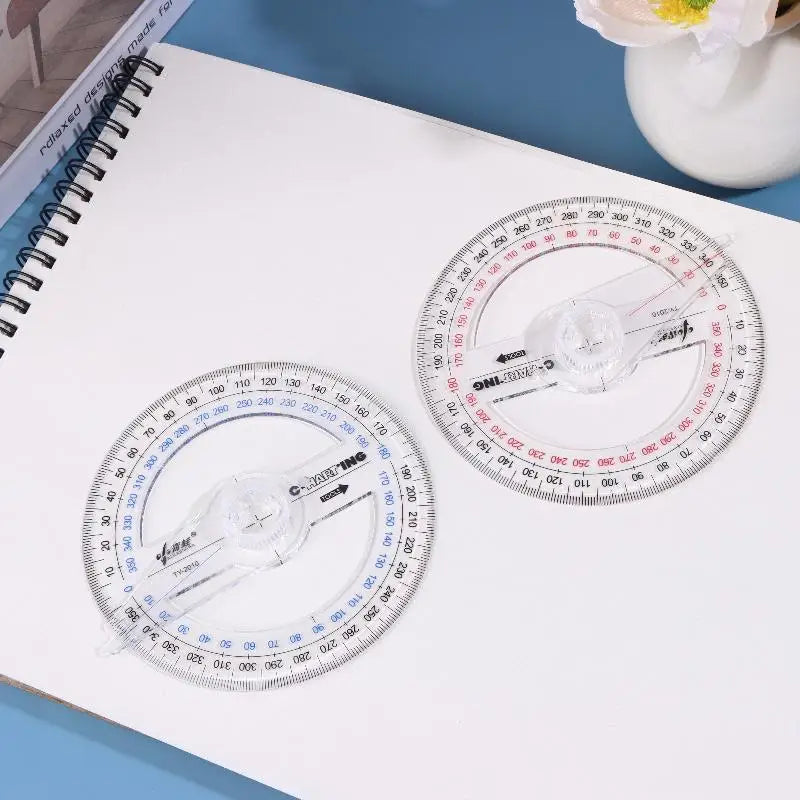 360° Circle Protractor for Geometry & Math – 1/3/5 Pack Geometry Protractor SWANS