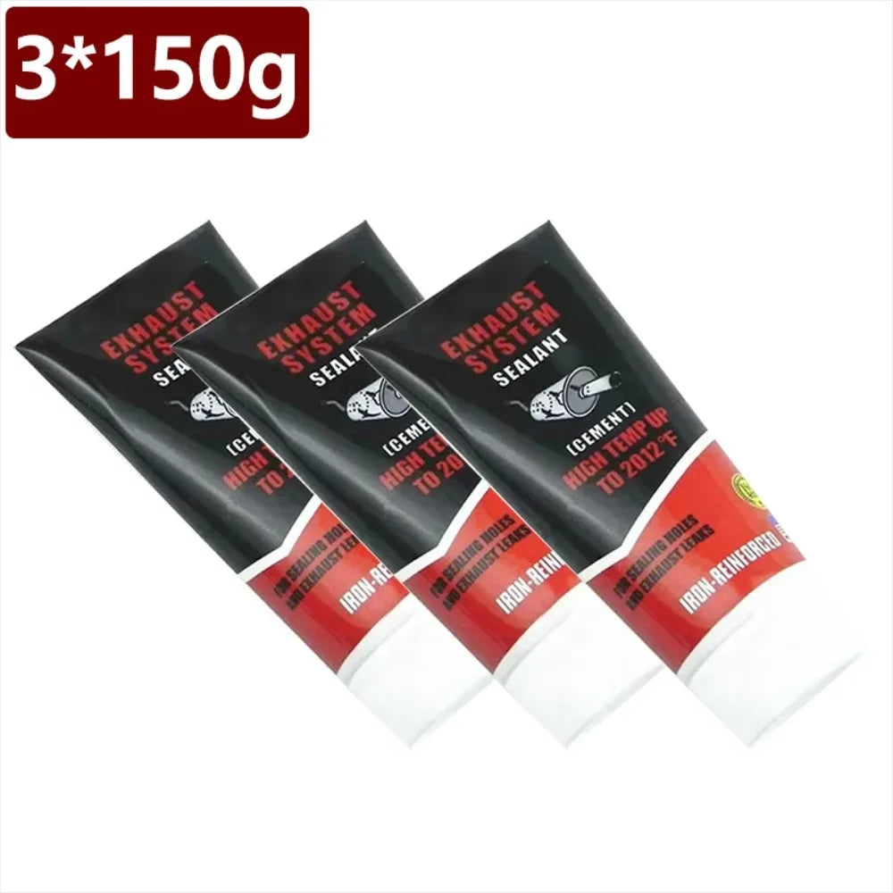 High-Temp Exhaust Pipe Sealant – Car & Motorcycle Muffler Repair Exhaust Pipe Sealant SWANS 3pcs 150g