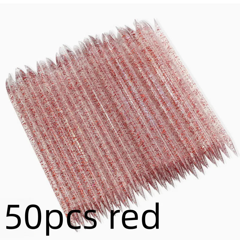 Cuticle Pusher Sticks – Manicure & Pedicure Nail Tools 10–200pc Cuticle Pusher Sticks SWANS 50pcs red