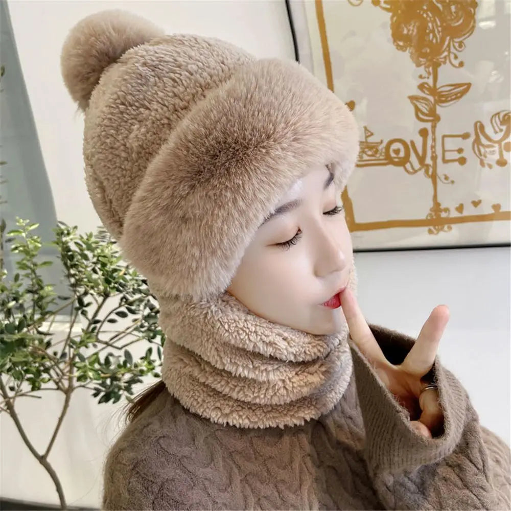 SWANS Winter Windproof Beanie & Neck Warmer Scarf Set Winter Beanie Hat Set SWANS