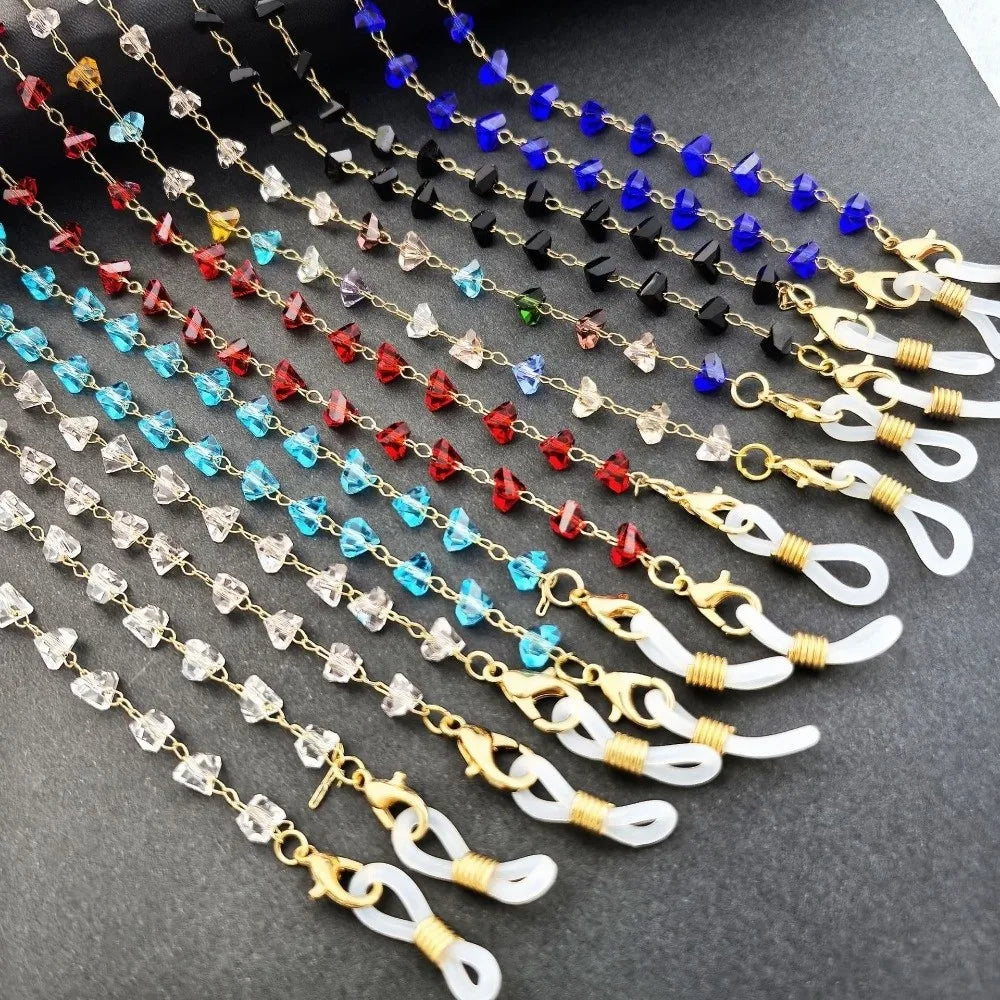 Triangle Crystal Eyeglasses Chain Necklace – Anti-Drop Unisex Eyeglasses Chain SWANS