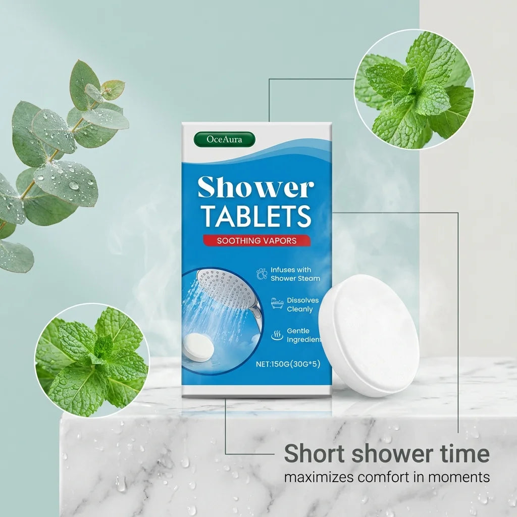 OceAura Aromatherapy Shower Steamers – 5-Pack Moisturizing Tablets Shower Steamer Tablets SWANS