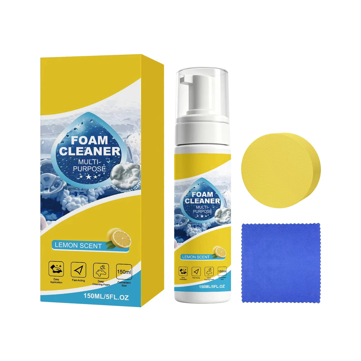 SWANS Foam Car Interior Cleaner 150ml – Leather & Upholstery Kit Car Interior Cleaner SWANS 1pcs 150ml