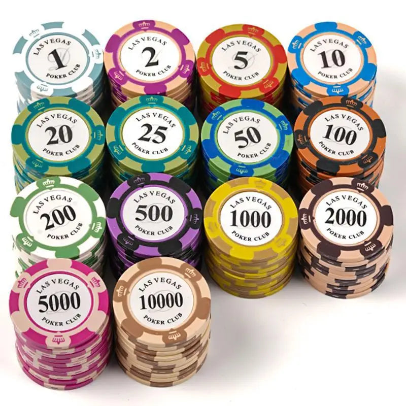 14g Casino Poker Chip Multi-Denomination Texas Table Game Casino Poker Chip SWANS