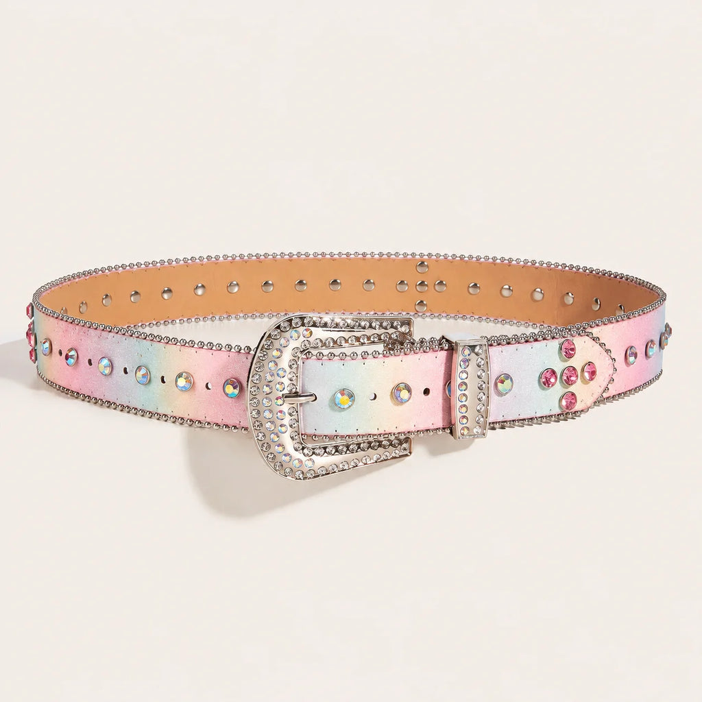Women's Rhinestone PU Belt for Dresses, Skirts & Jeans Fashion Belt SWANS