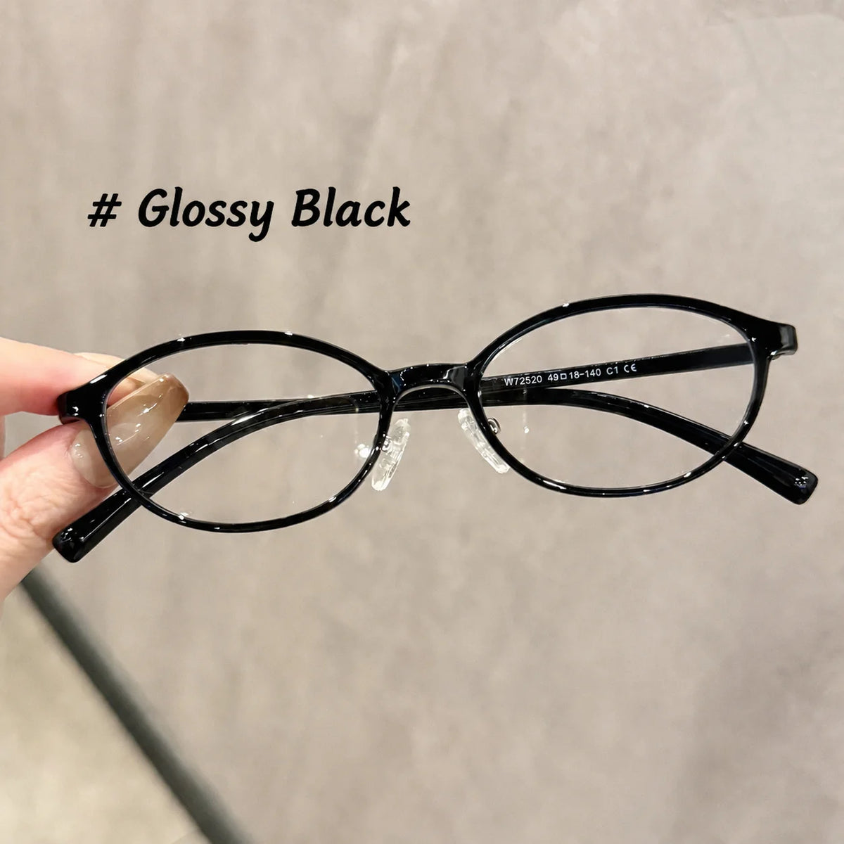 TR90 Blue Light Blocking Eyeglass Frames – Vintage Oval Eyeglass Frames SWANS Black